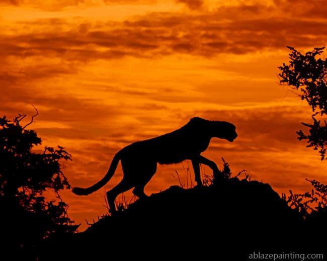 Big Cat Cheetah Silhouette New Paint By Numbers.jpg
