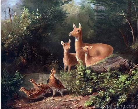 Deer In Jungle Animals Paint By Numbers.jpg