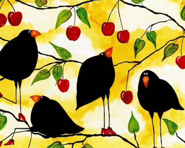 Crows With Cherries Paint By Numbers.jpg