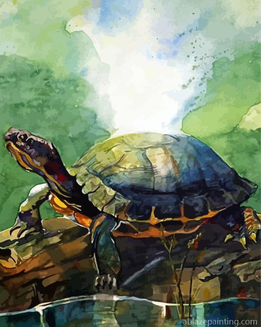 Turtle On A Log Paint By Numbers.jpg