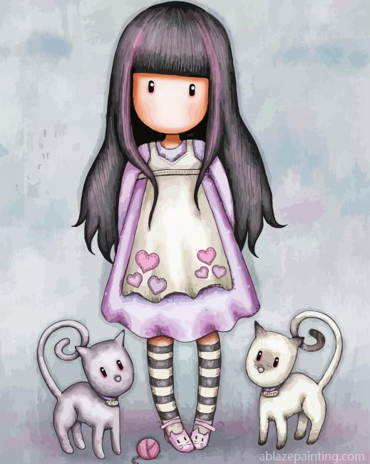 Gorjuss Girl And Cats Paint By Numbers.jpg