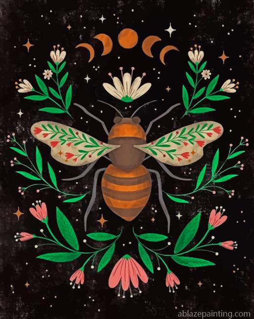 Folk Art Bee Paint By Numbers.jpg