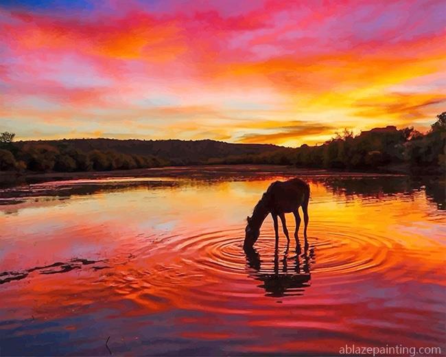 Horse Sunset New Paint By Numbers.jpg