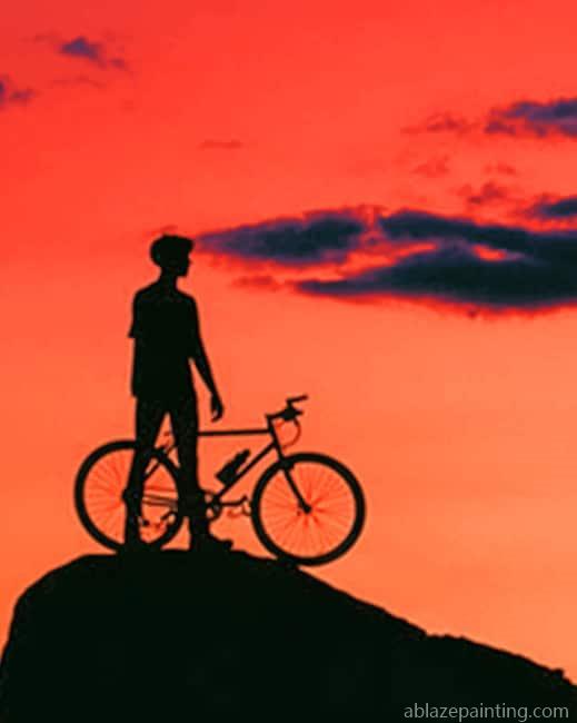 Bicyclist Silhouette Paint By Numbers.jpg