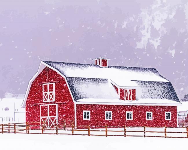 Snow Red Barn Paint By Numbers.jpg