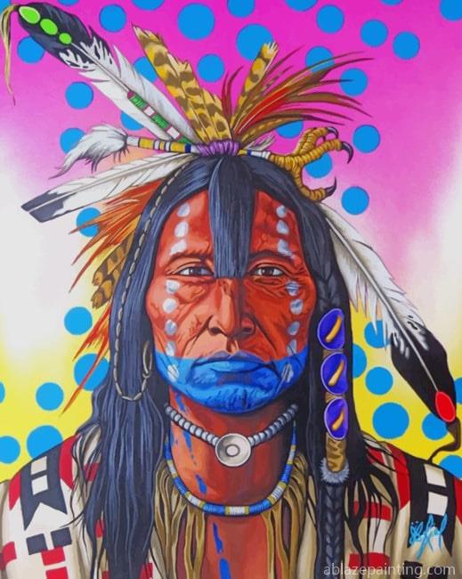 Colorful Amerindian Man New Paint By Numbers.jpg