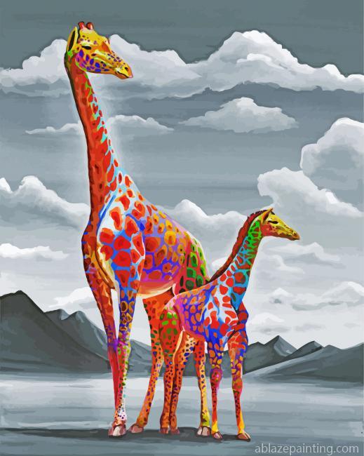 Colorful Giraffes Paint By Numbers.jpg