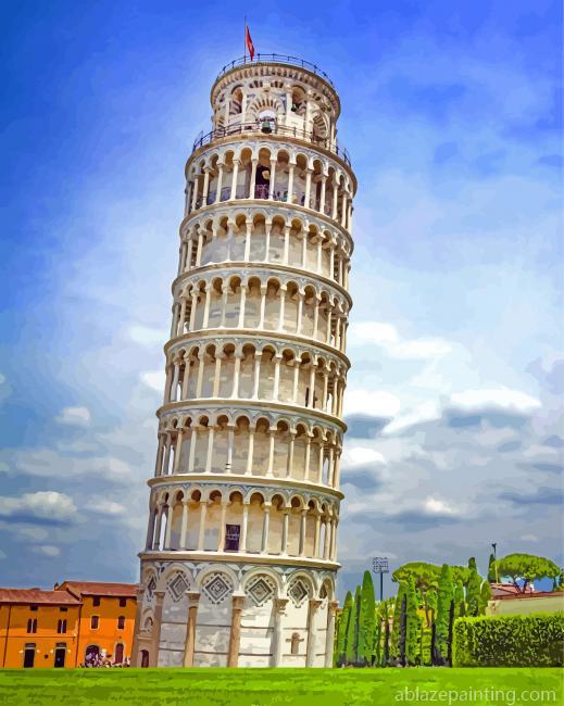 Leaning Tower Of Pisa Square Scaled Paint By Numbers.jpg