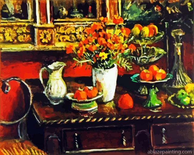 Marigolds And Fruits Margaret Olley Paint By Numbers.jpg
