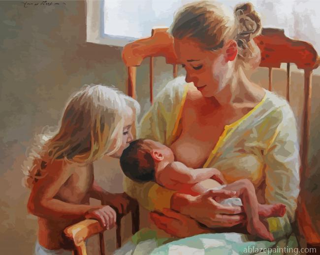 Mother Breastfeeding Baby Paint By Numbers.jpg