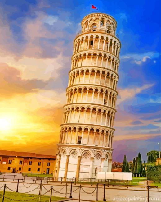Leaning Tower Sunset Paint By Numbers.jpg