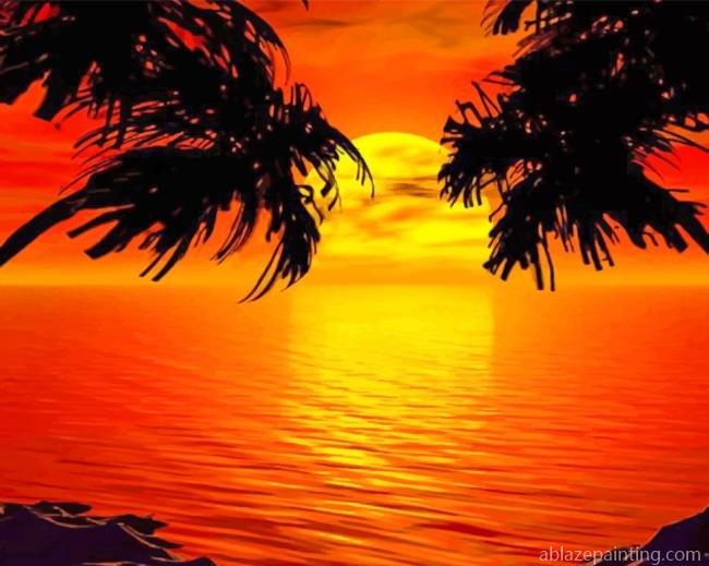 Paradise Sunset Tropical Island New Paint By Numbers.jpg