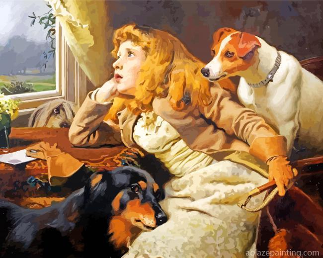 Girl And Dog Looking Out Window Paint By Numbers.jpg