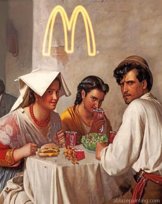 Antique People Eating Mcdonald's Paint By Numbers.jpg