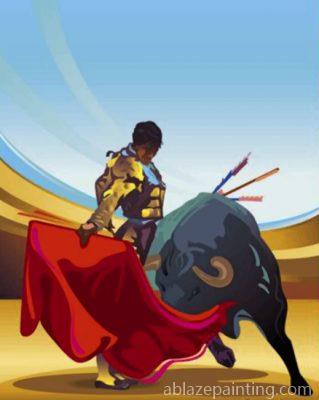 Bullfighter Illustration Paint By Numbers.jpg