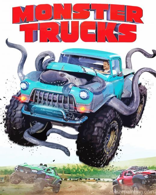 Monster Trucks Movie Poster Paint By Numbers.jpg