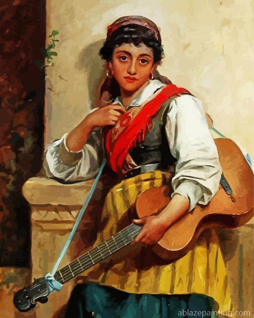Italian Girl With Guitar Paint By Numbers.jpg
