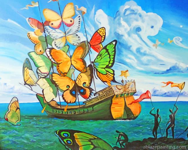 Ship With Butterfly Sails Paint By Numbers.jpg