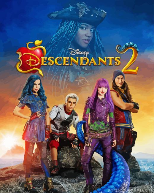 Descendants Movie Poster Paint By Numbers.jpg