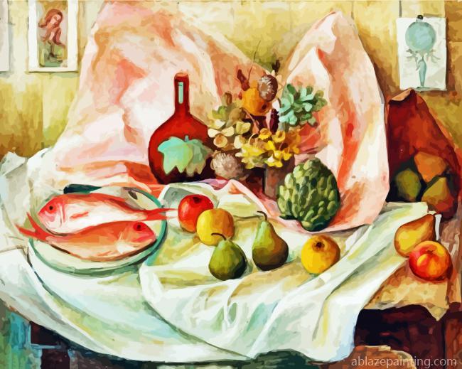 Still Life With Pink Fish Olley Art Paint By Numbers.jpg
